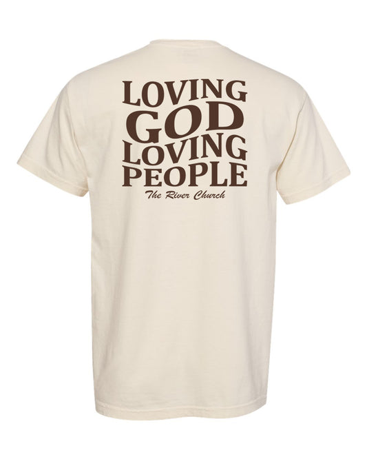 Loving God Wavy Text Short Sleeve Tee